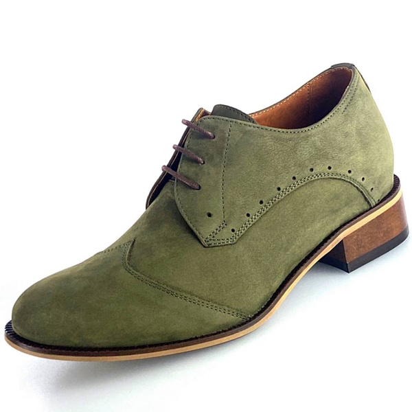 Zapatos con alzas para hombre VERDE + 7CM | BETELLI