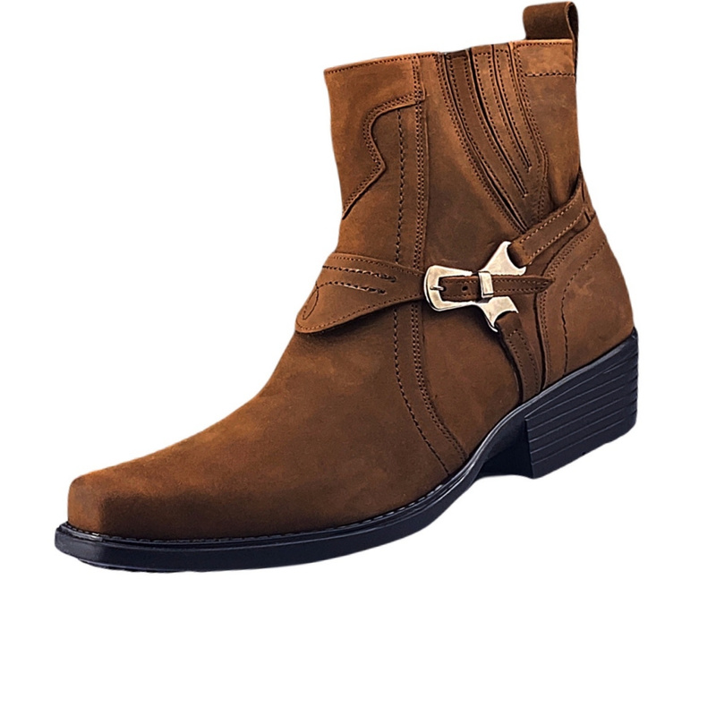 Botas vaqueras con elevador para hombre PORTOFINO + 8 CM